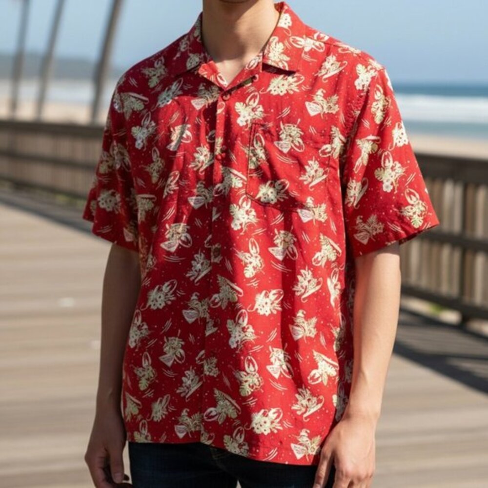 Columbia Performance Fishing Gear Mens‎ XXL Short Sleeve Shirt Christmas print
